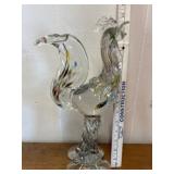 Murano Glass Rooster Sculpture