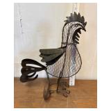Wire and Metal Rooster Sculpture