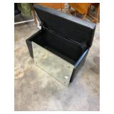 Black Storage Ottoman