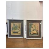 Framed Floral Prints Set