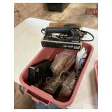 Plastic Bin With Tools