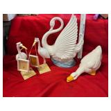 Ceramic Swan and Geese Set