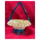 Art Glass Basket Vase