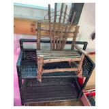 Wicker Shelf and Twig Chair