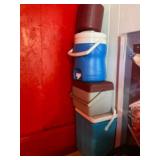 Stack of Various Coolers