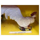 Glazed Ceramic Rooster Figurine