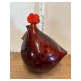 Murano-Style Glass Hen