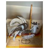 Metal Wire Rooster Sculpture