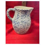 Blue Spongeware Pitcher