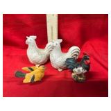 Four Bird Figurines