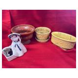 Ceramic Planters and Figurine