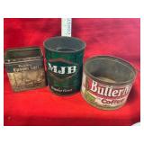 Three Vintage Tin Containers