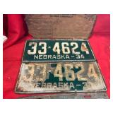 Nebraska Metal License Plates