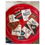 Red Tray With Labels