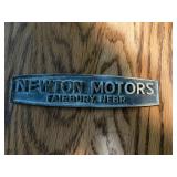 Metal Newton Motors Plaque