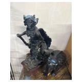 Figurines of Warrior and Elephant