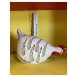 Painted Ceramic Hen
