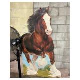 Horse 6 foot cardboard horse BUDWEISER CLYDESDALE
