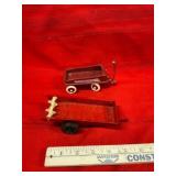 Metal Toy Wagon and Trailer
