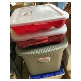 Misc. Christmas decor w/totes, no shipping