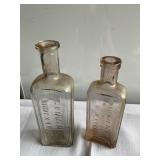 Vtg glass bottles, H T Helmbold, National Remedy