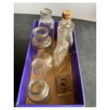 9 clear bottles, Hires, St Josephï¿½s, listerine,