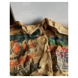 2 burlap potato bags