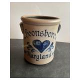 Rowe Boonsboro MD stoneware crock, 6.5"H