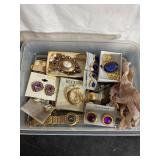 Costume jewelry, pierced/clip earrings, necklace,