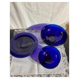 10 pc blue dishes, serving bowls 2 x8ï¿½, plates