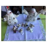 Crazy Mountain light up snowmen (1 shows wear) &