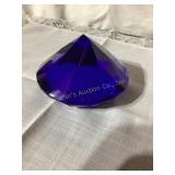Cobalt blue paperweight 4.5"