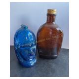 Blue Wheaton Indian Bank & Brown Log Cabin Syrup