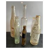 6  glass bottles, Whistle- Hagers. MD,