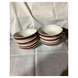 8 Buffalo China diner bowls, 5.5"D