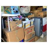 Misc lot- games, DVDs, glassware, baskets, etc.