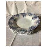 5 Arabic W.H. Grindley & Co. England bowls, 9"D,