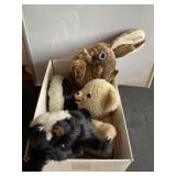 3 Hand puppets, rabbit, bear, skunk