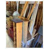 Misc wood pcs., stands, shelves, etc