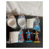 DC Comics 1988 superman & Wonder Woman figures