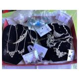 Costume jewelry, necklaces, earrings, etc.