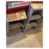 2 Step ladders, wood & aluminum, tallest 29"