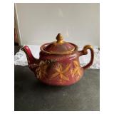 Price Kensington, gold and maroon teapot,