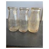 3 Pint milk bottles, Chestnut Farms Wash. D.C.,