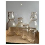 5 Superior Dairy milk bottles, qts, pint, etc