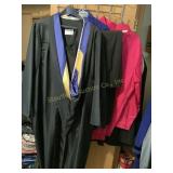 Mens graduation gown, shirts, pants, etc.