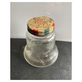 Liberty Bell mustard jar 3 1/2" tall