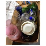 Misc. glassware- vases, mugs, etc.