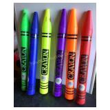 Crayola crayon plastic banks, 22"H