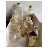 10+ Misc bottles, tallest 8"H